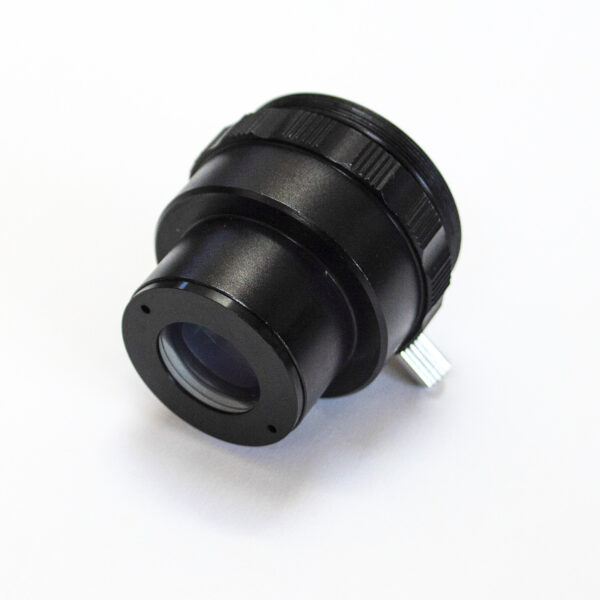1.25" T-adapter combined with compact 2x Barlow lens. Connect eyepieces and DSLR cameras to telescopes with 1.25" focuser