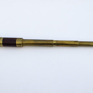 Victorian 3-draw brass and wooden telescope