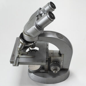 Vintage German Hertel & Reuss binocular microscope