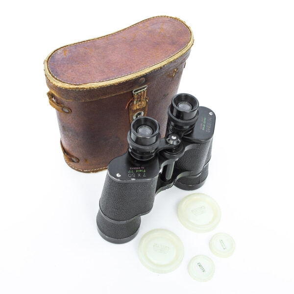 Japanese Marimo 7x50 Vintage Binoculars with Leather Case. Wide 7.1-Degree Field of View - Image 3