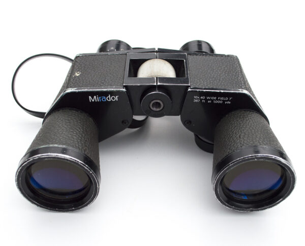 Japanese Mirador 10x40 Vintage Wide Field Binoculars with Leather Carry Case - Image 2