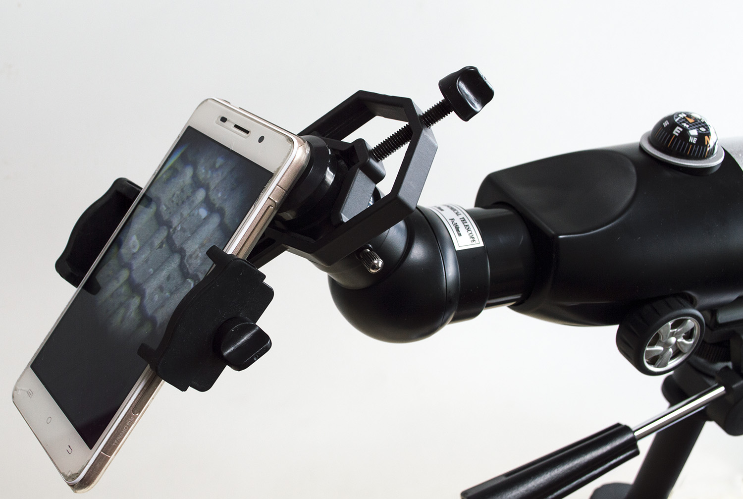 Universal mobile smart phone adapter for telescopes and binoculars. Metal frame and camera remote control cable - Image 6