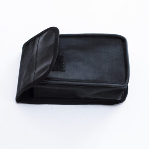 Small soft carry bag / carry case for compact binoculars. 65mm(W)x80mm(H)x30mm(D)