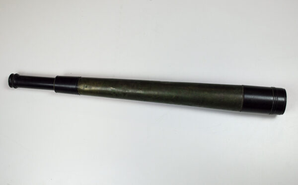 H. Hughes & Son London single draw brass telescope. 62mm objective lens. Approx. 40x - 45x - Image 4