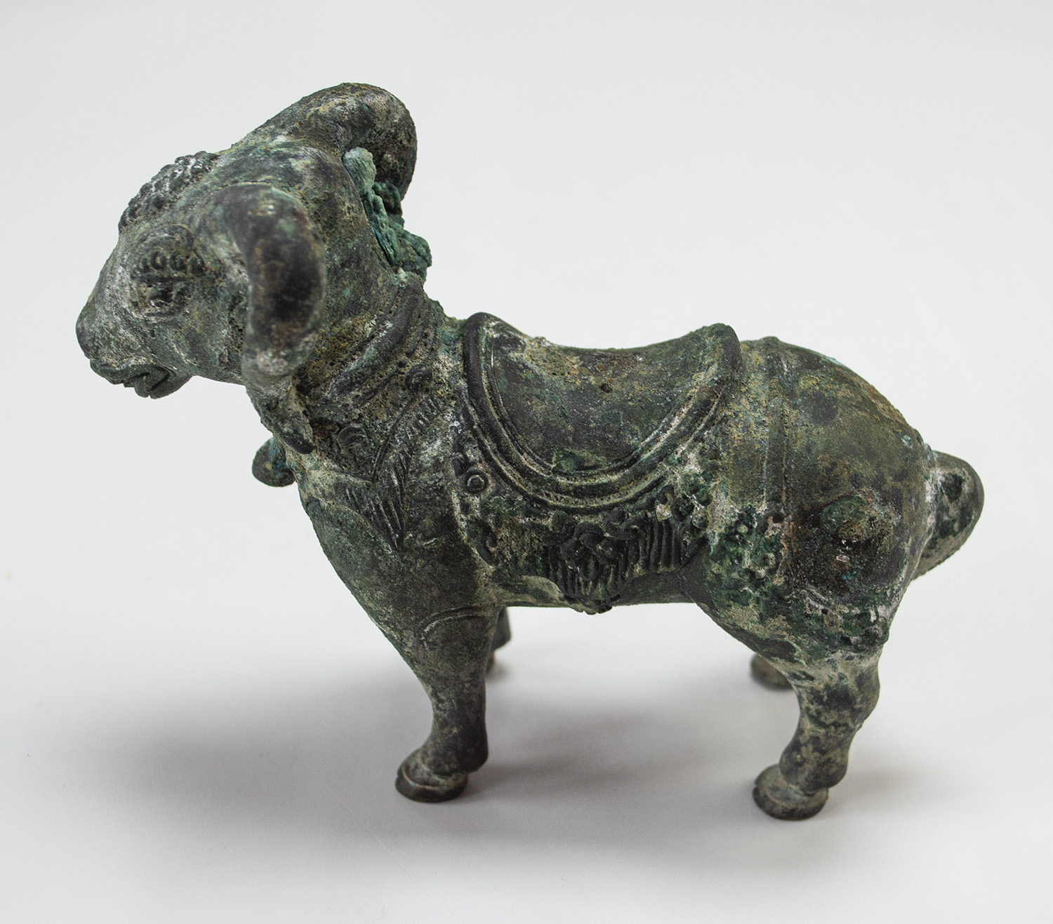 Ancient Bronze Ram Sheep Sculpture. 114mm / 4.5" tall - Image 5