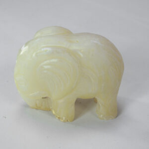 Hand carved stone sculpture elephant paper weight.