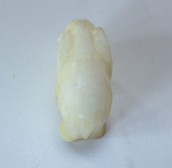 Hand carved stone sculpture elephant paper weight. 2.6" high - Image 3
