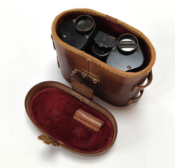 German C.P. Goerz Berlin Trieder Binocle 6x military binoculars. Cased. Circa 1890 - Image 7