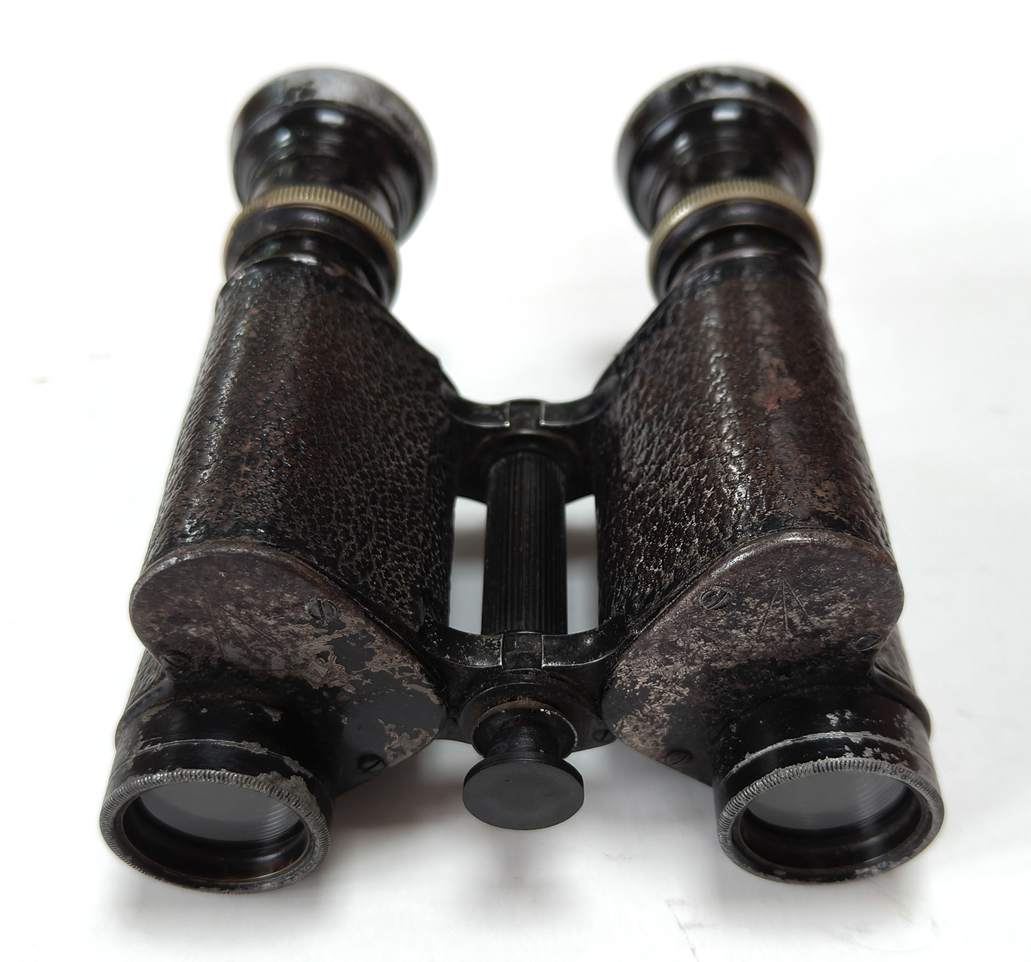 French Huet Paris 7x Extra Lumineuse WWI Binoculars. Individual Eyepiece Focusing - Image 2