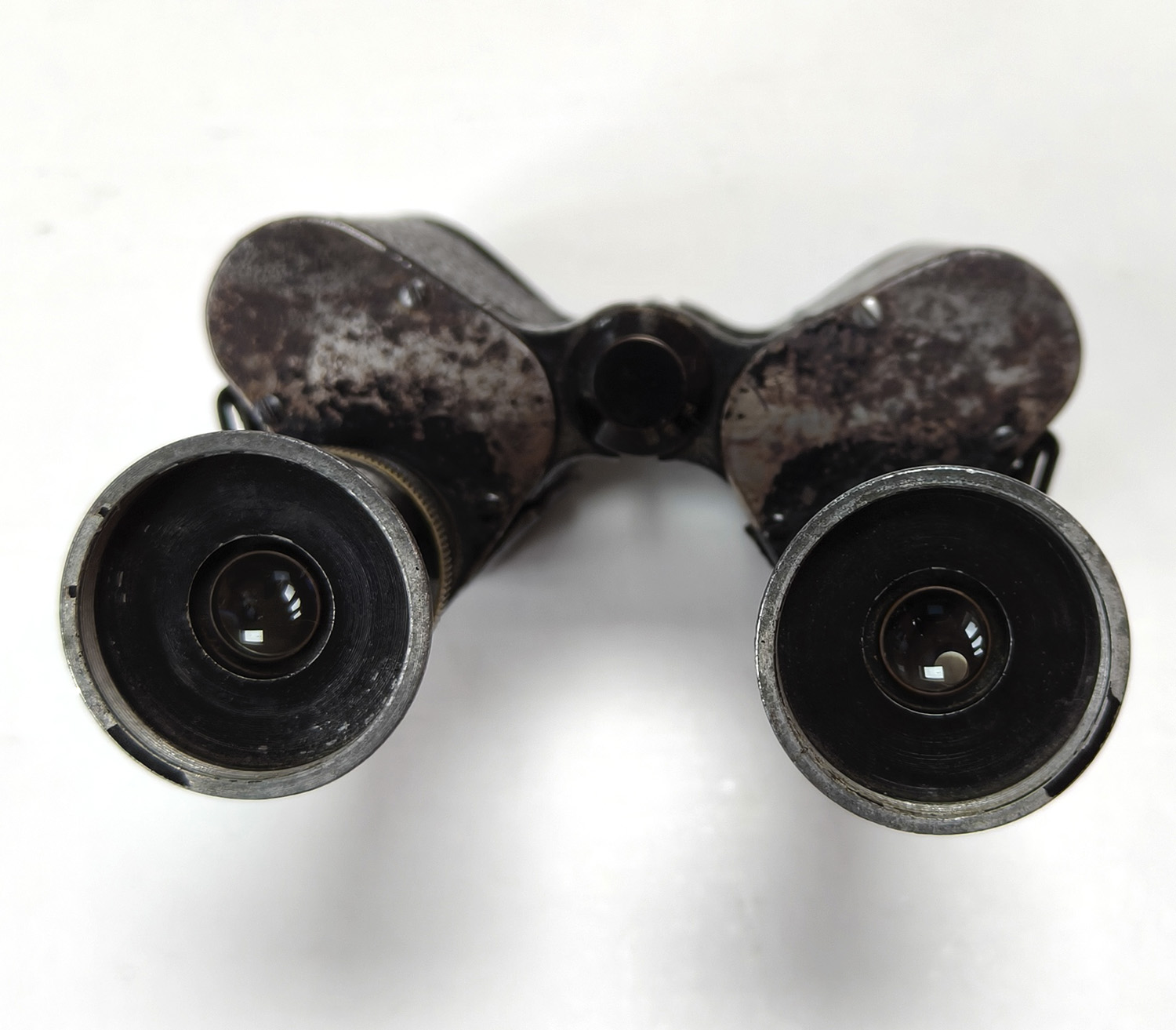 French Huet Paris 7x Extra Lumineuse WWI Binoculars. Individual Eyepiece Focusing - Image 4