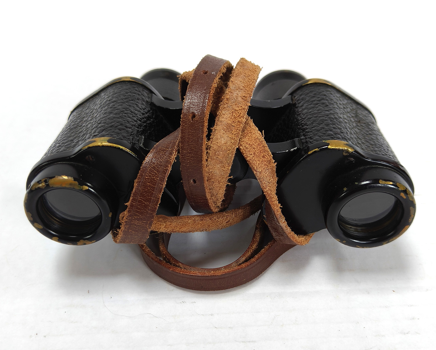 Rare French INDIX 6X24 HUET PARIS 1926 Military Binoculars. Individual Eyepiece Focusing - Image 4