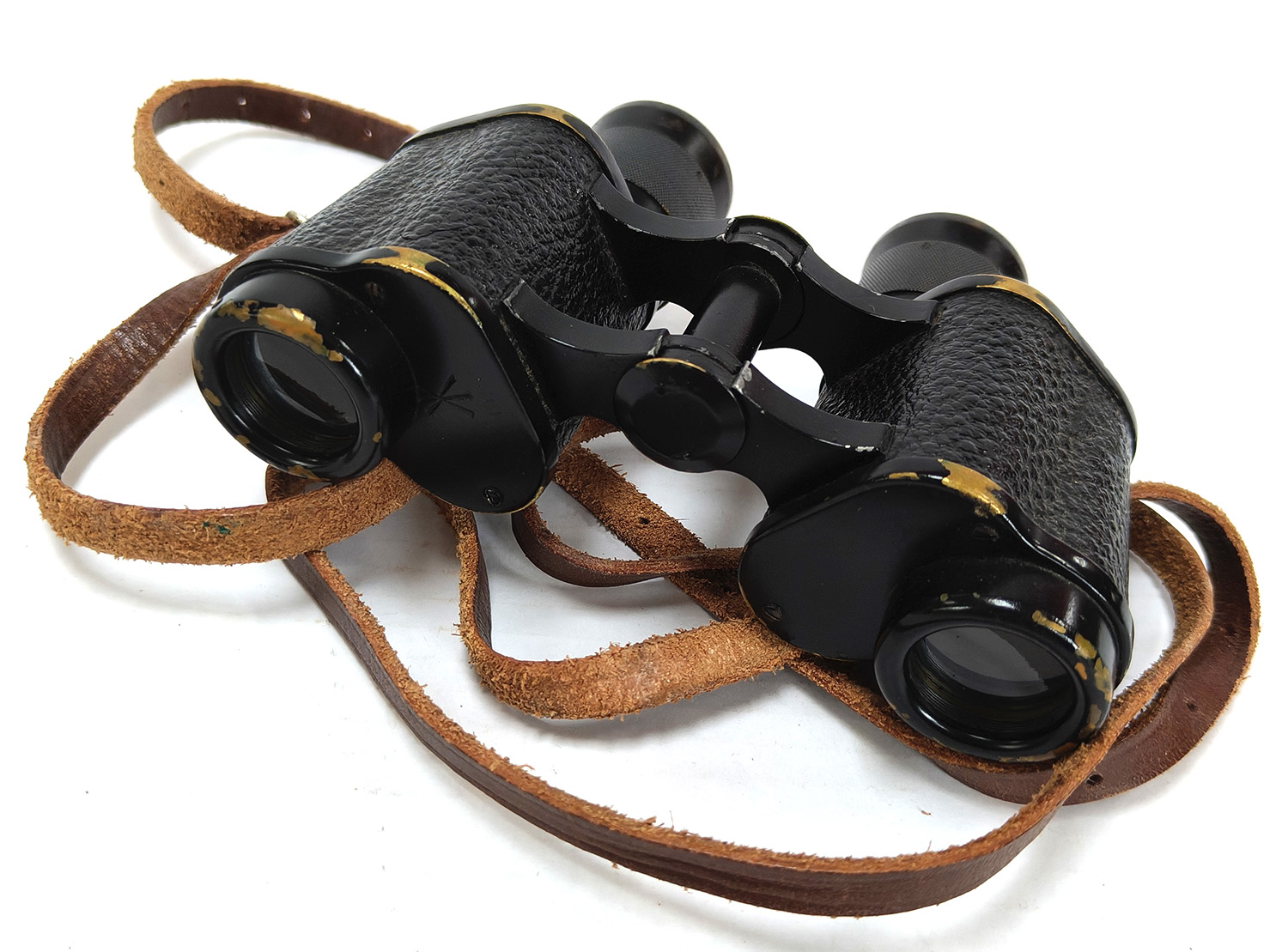 Rare French INDIX 6X24 HUET PARIS 1926 Military Binoculars. Individual Eyepiece Focusing - Image 5