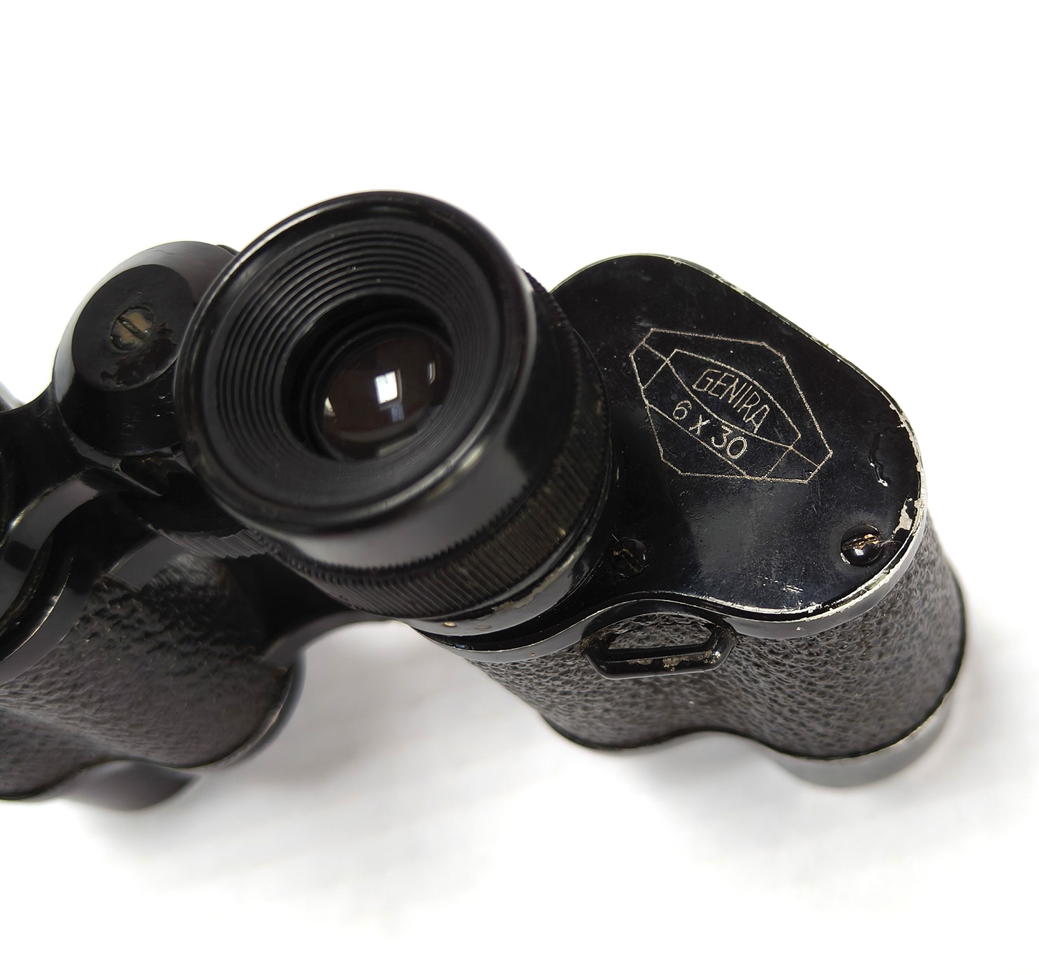 Rare Vintage German Nitschke Rathenow Genira 6x30 Binoculars with Leather Case - Image 7