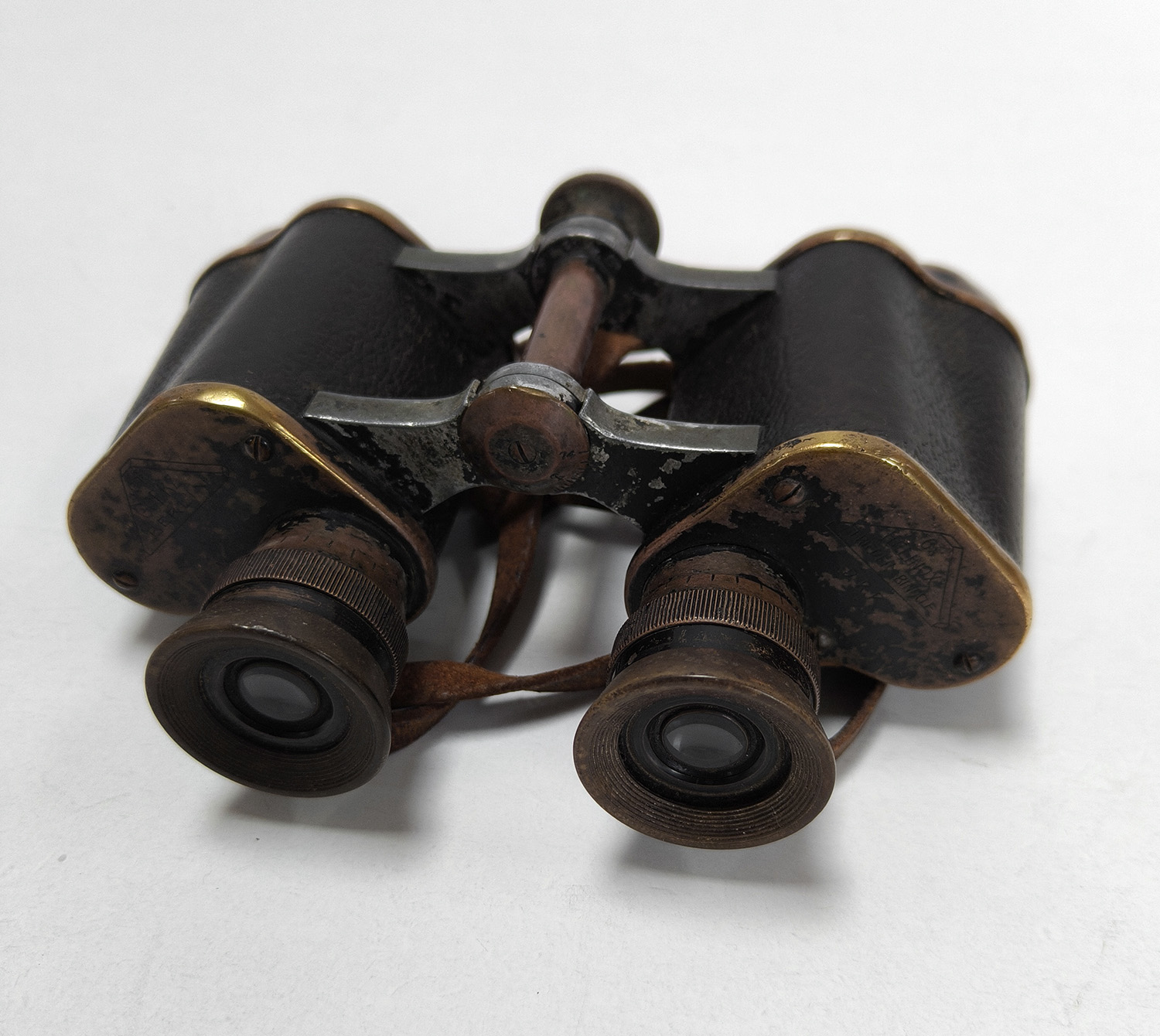 Rare German C.P. Goerz Berlin 6x Helinox WWI Military Binoculars. Individual Eyepiece Focusing. 1908-1915 - Image 3