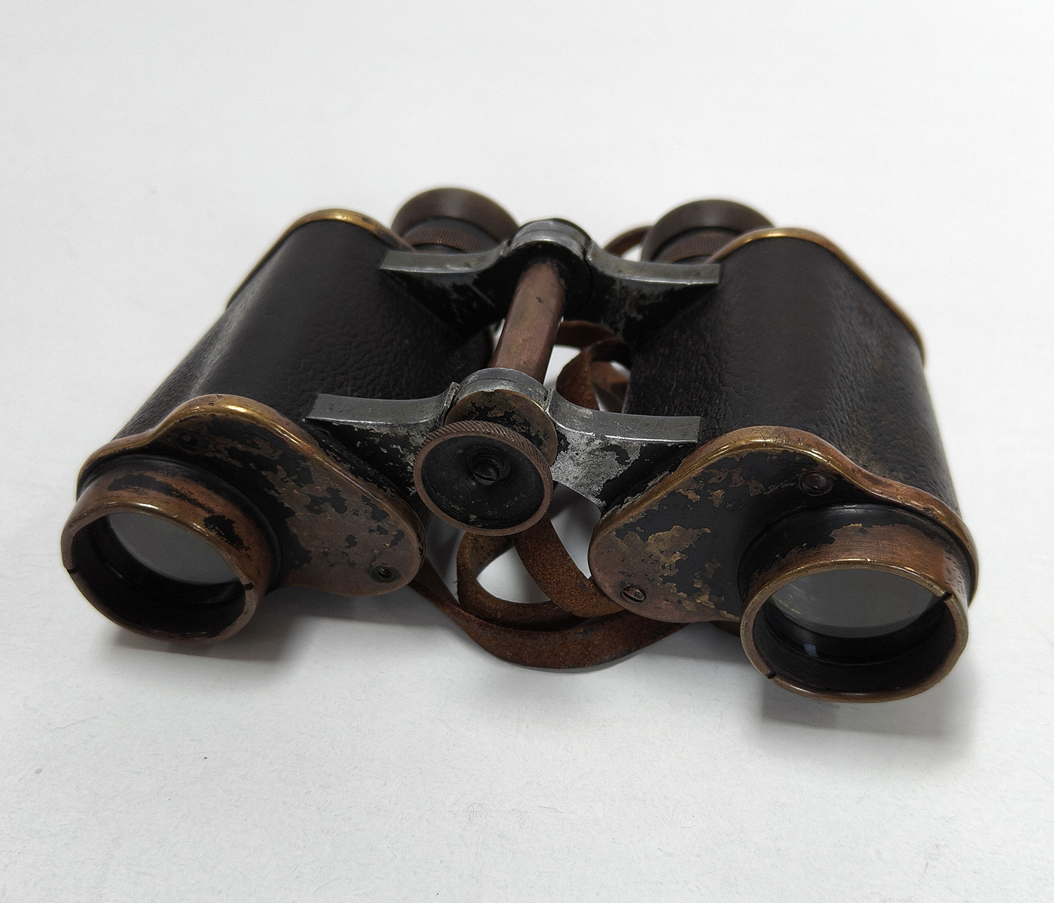 Rare German C.P. Goerz Berlin 6x Helinox WWI Military Binoculars. Individual Eyepiece Focusing. 1908-1915 - Image 4