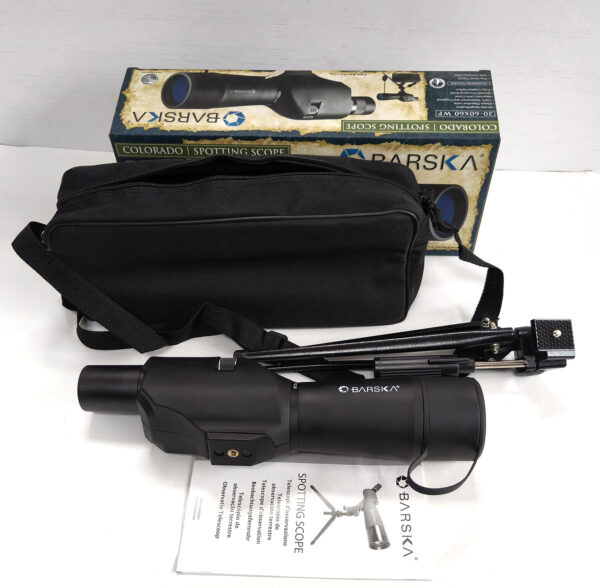BARSKA 20-60x60 Spotting Scope with Straight Eyepiece and Steel Table Tripod - Image 5