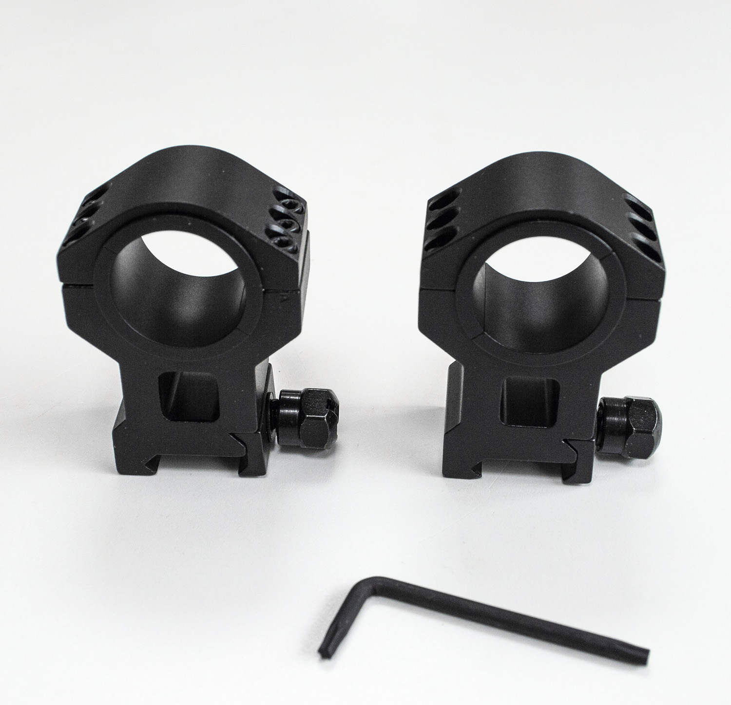 Pair of Riflescope Mounts to Mount 25mm or 30mm Rifle Scopes on 20-21mm Dovetail Rail