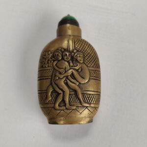 Rare vintage brass snuff bottle