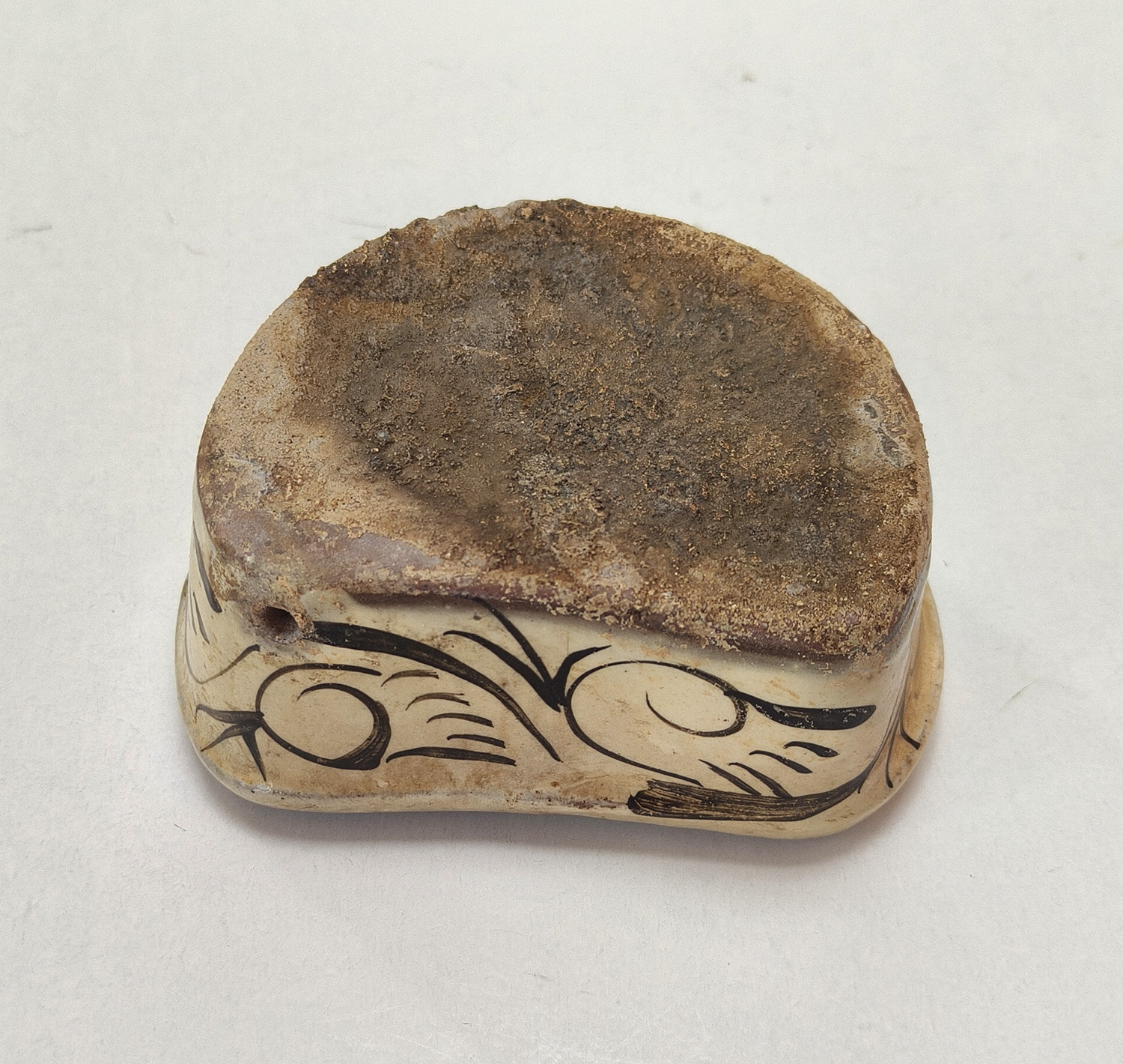 Vintage Handcrafted Ceramic Box with Asian-Inspired Art - Unique Sower Design - Image 6