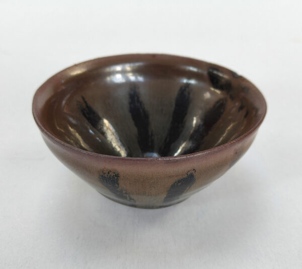 Vintage handcrafted glazed tea bowl