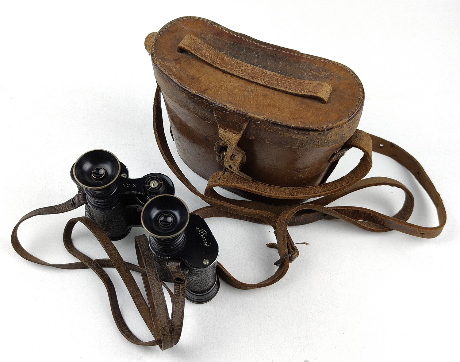 French Lemaire Paris 10x Reliance III WWI Prism Binoculars