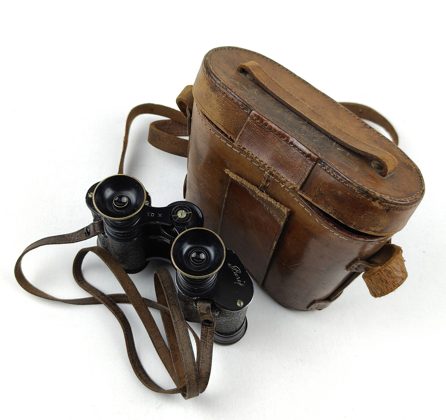 French Lemaire Paris 10x Reliance III WWI Prism Binoculars