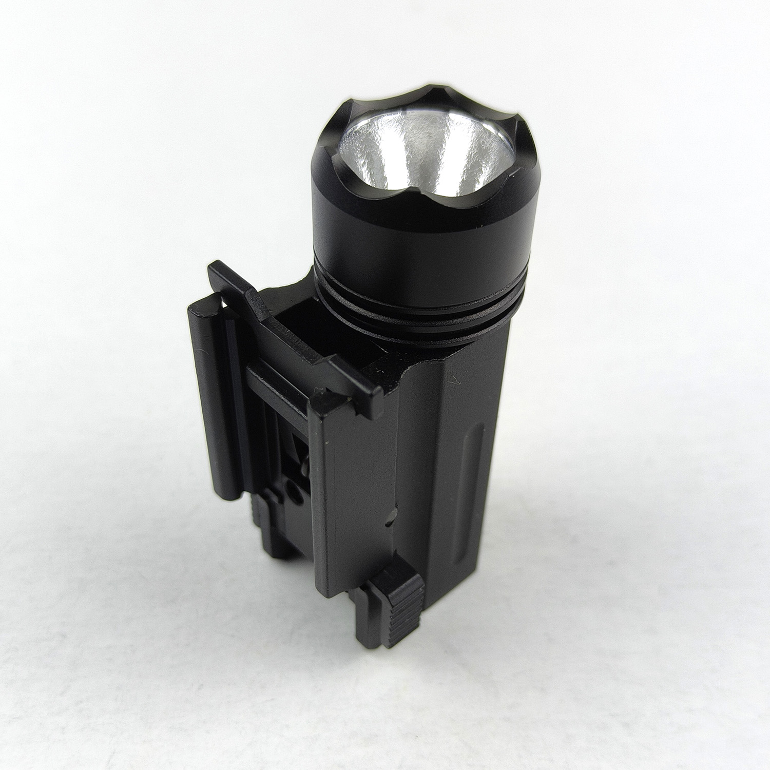Tactical Flashlight with 20mm Dovetail Rail Mount - Compact LED Weapon Light - Image 3
