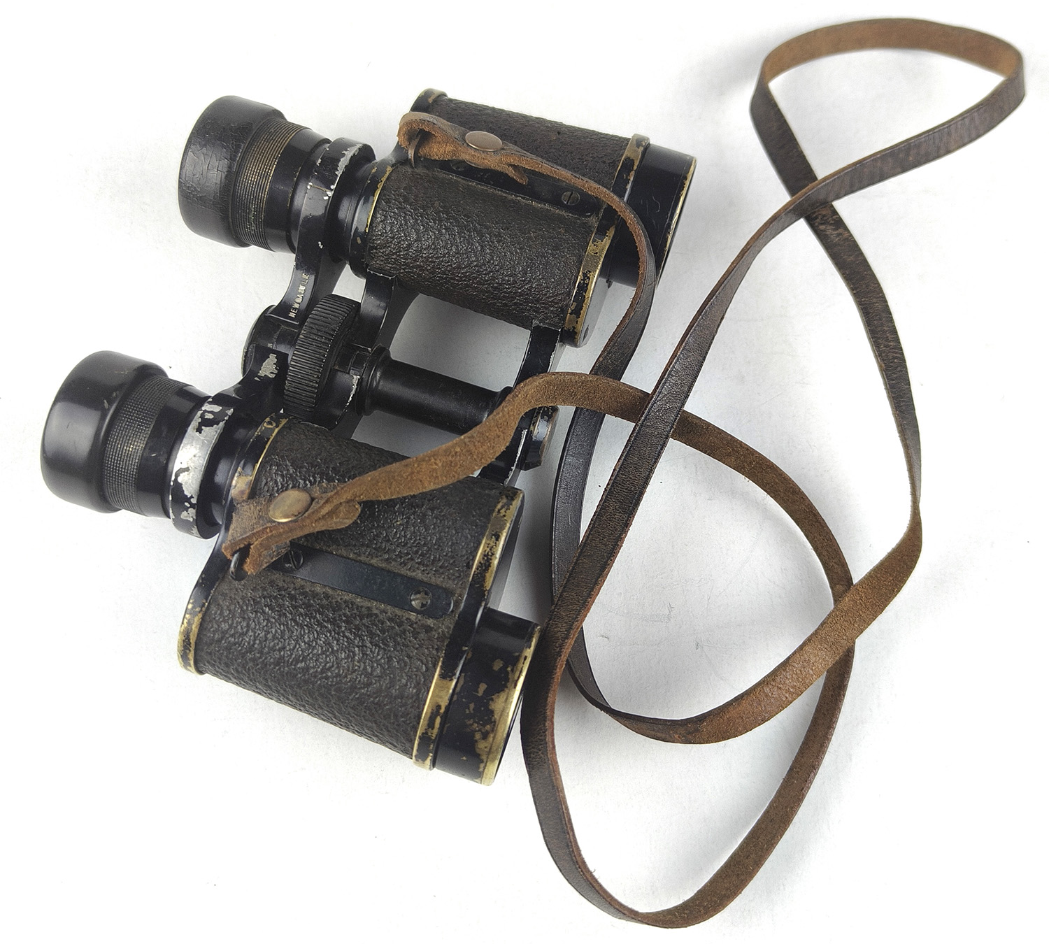 Vintage Britex Luminous 8x Binoculars by Groos Ltd. London. Leather Case Included - Image 5