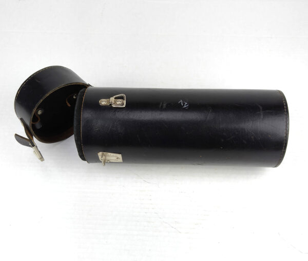 lack Leather Cylindrical Storage Case for Telescope or Camera Lens