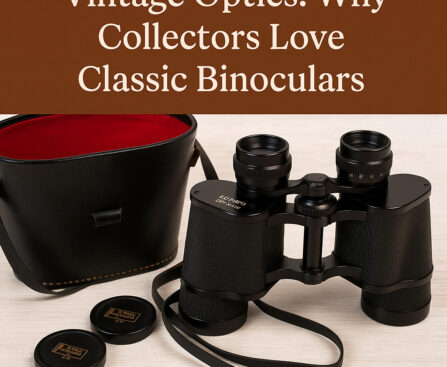 Vintage binoculars post logo