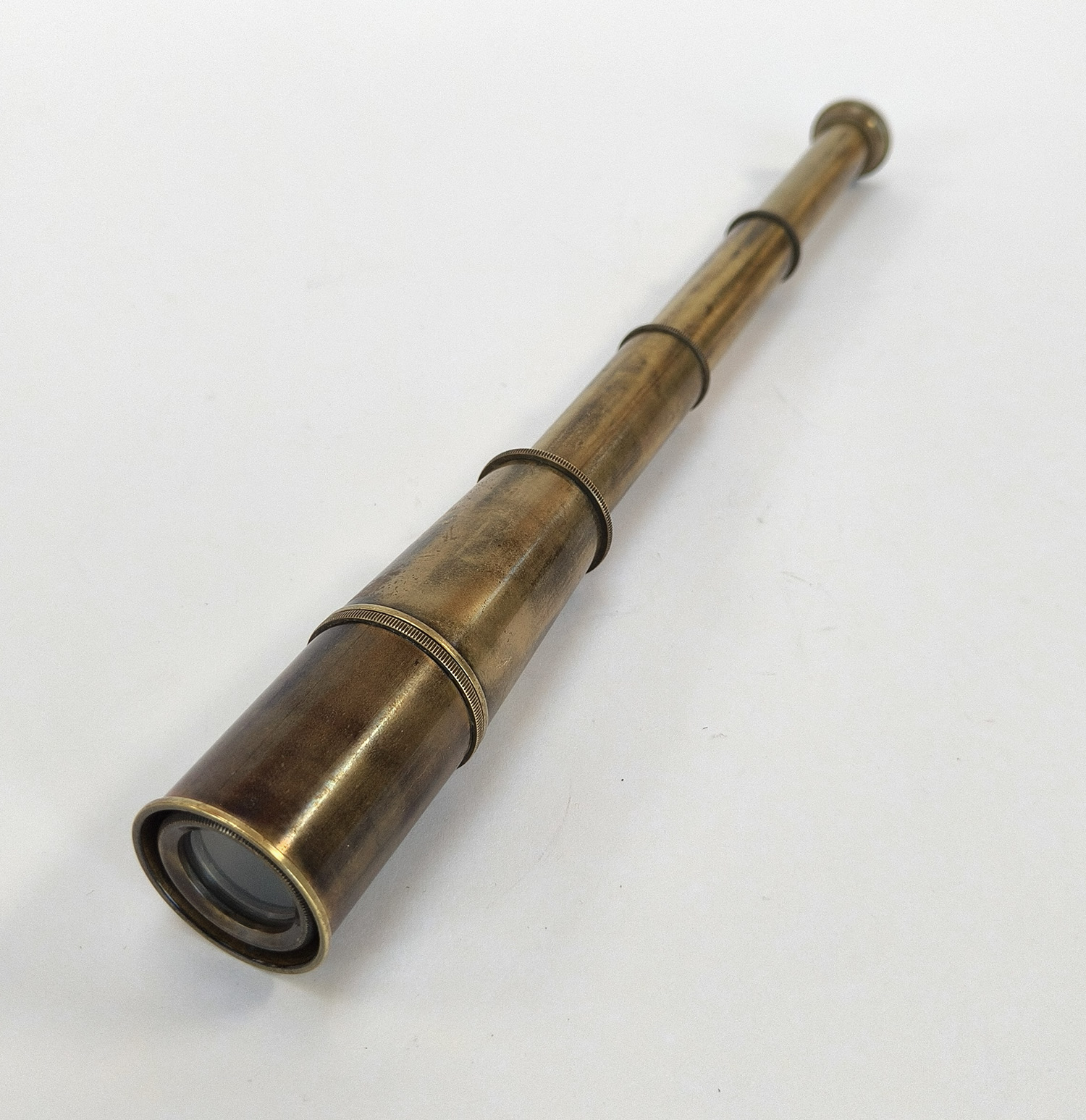 Stanley London 1885 Brass 3-Draw Nautical Telescope