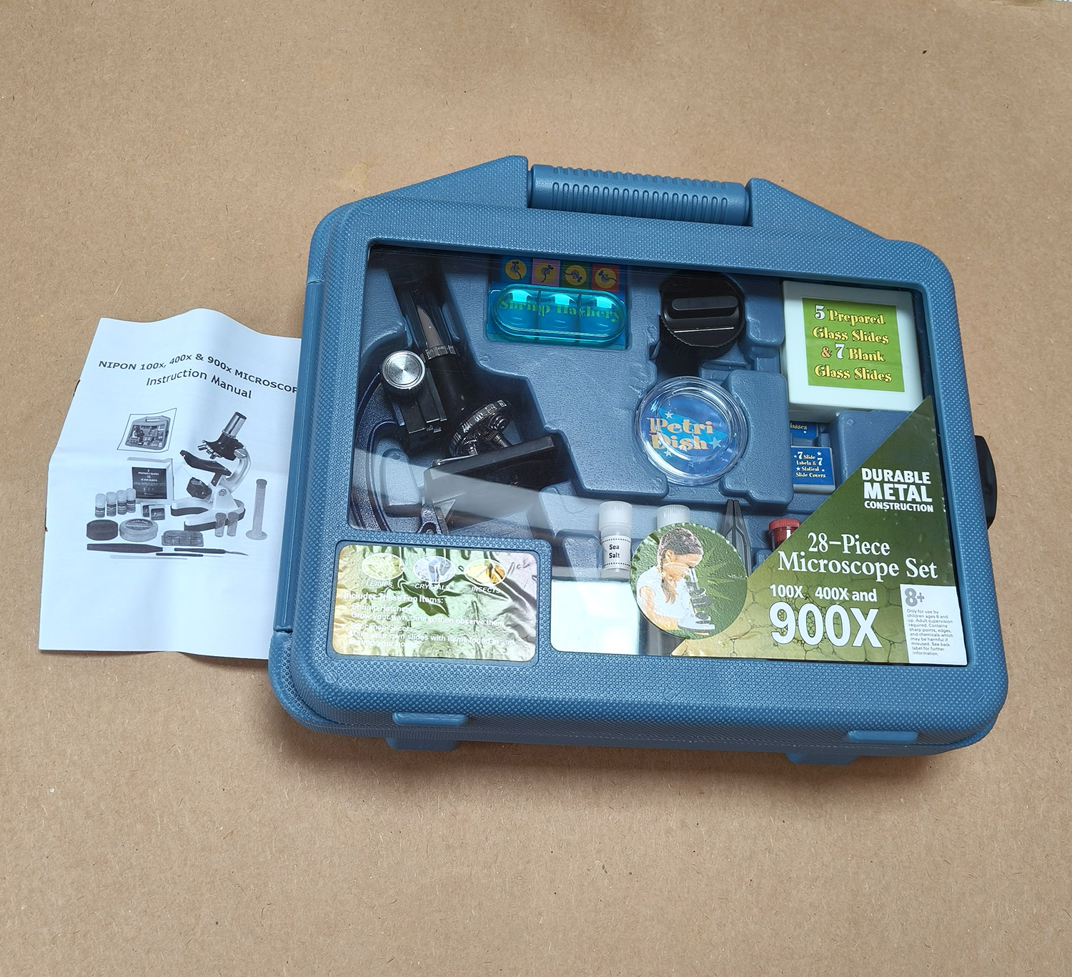 28-Piece Children’s Microscope Set.