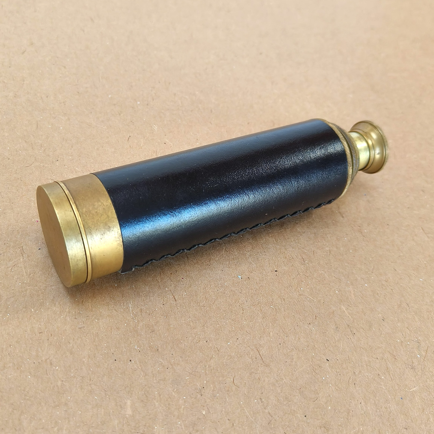 Brass Handheld Pirate 3-draw Telescope_