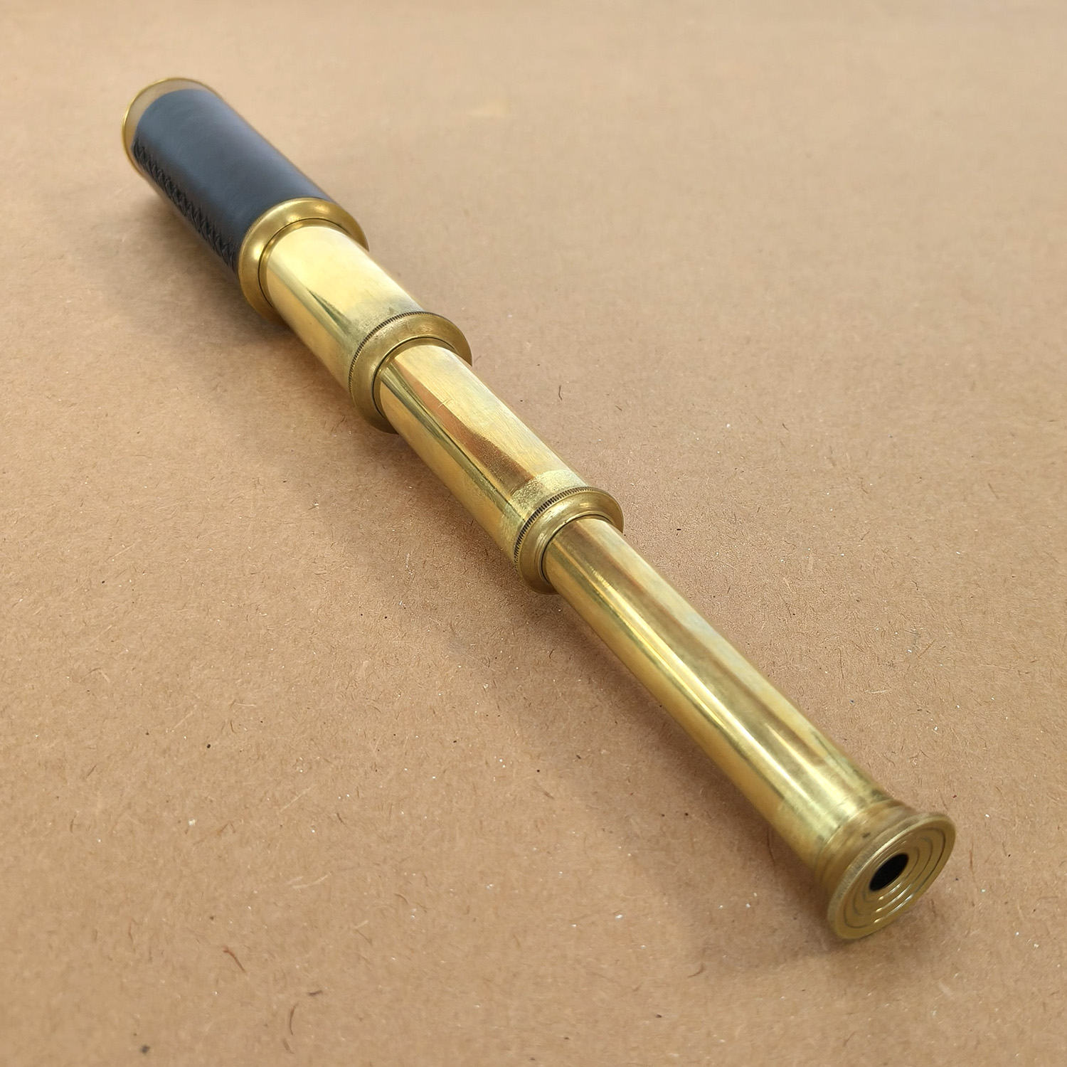 Brass Handheld Pirate 3-draw Telescope_