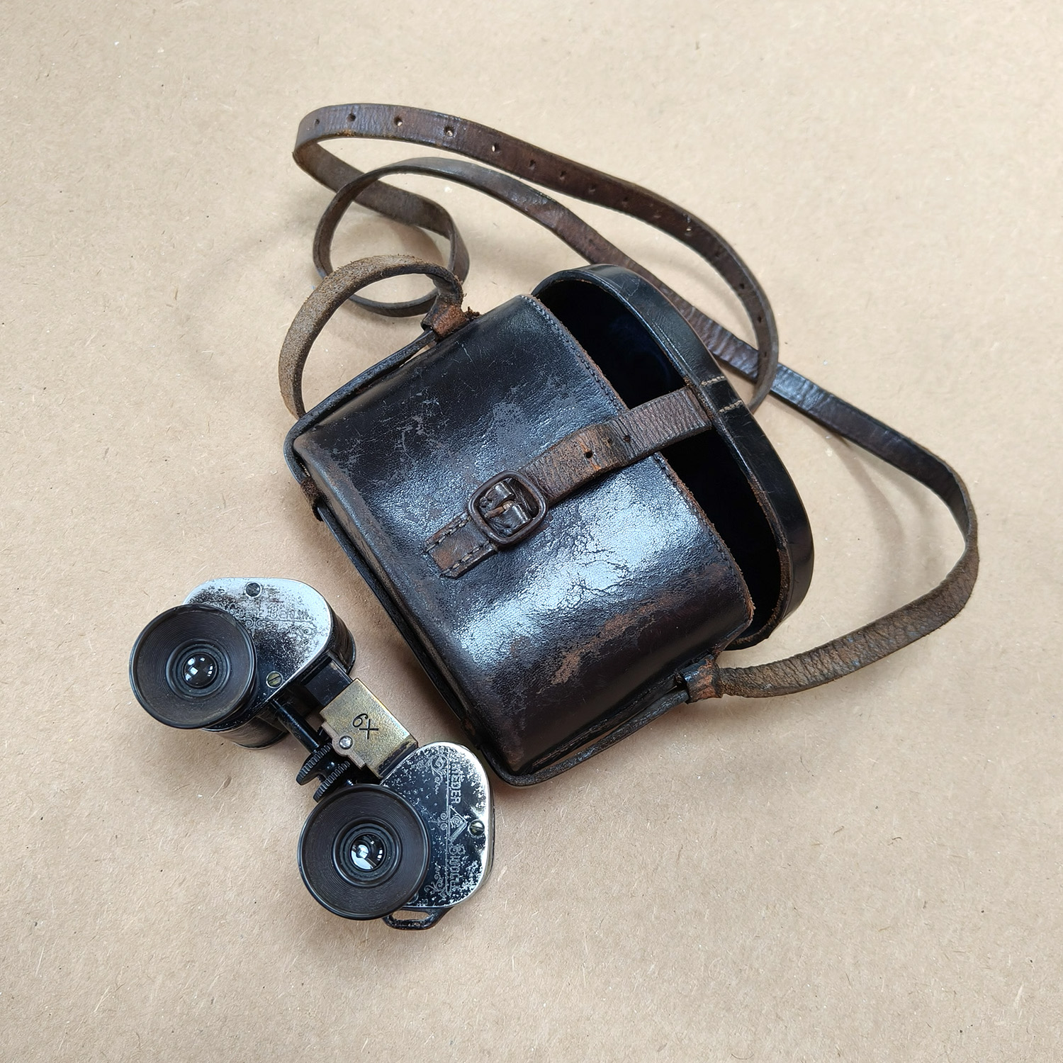 Antique C.P. Goerz Berlin Trieder 6x Binoculars