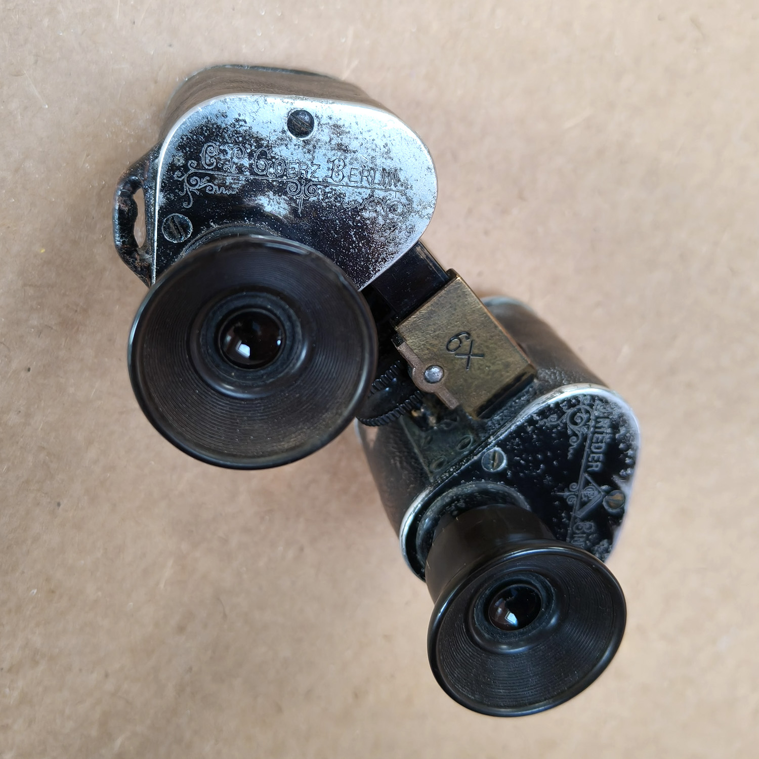 Antique C.P. Goerz Berlin Trieder 6x Binoculars
