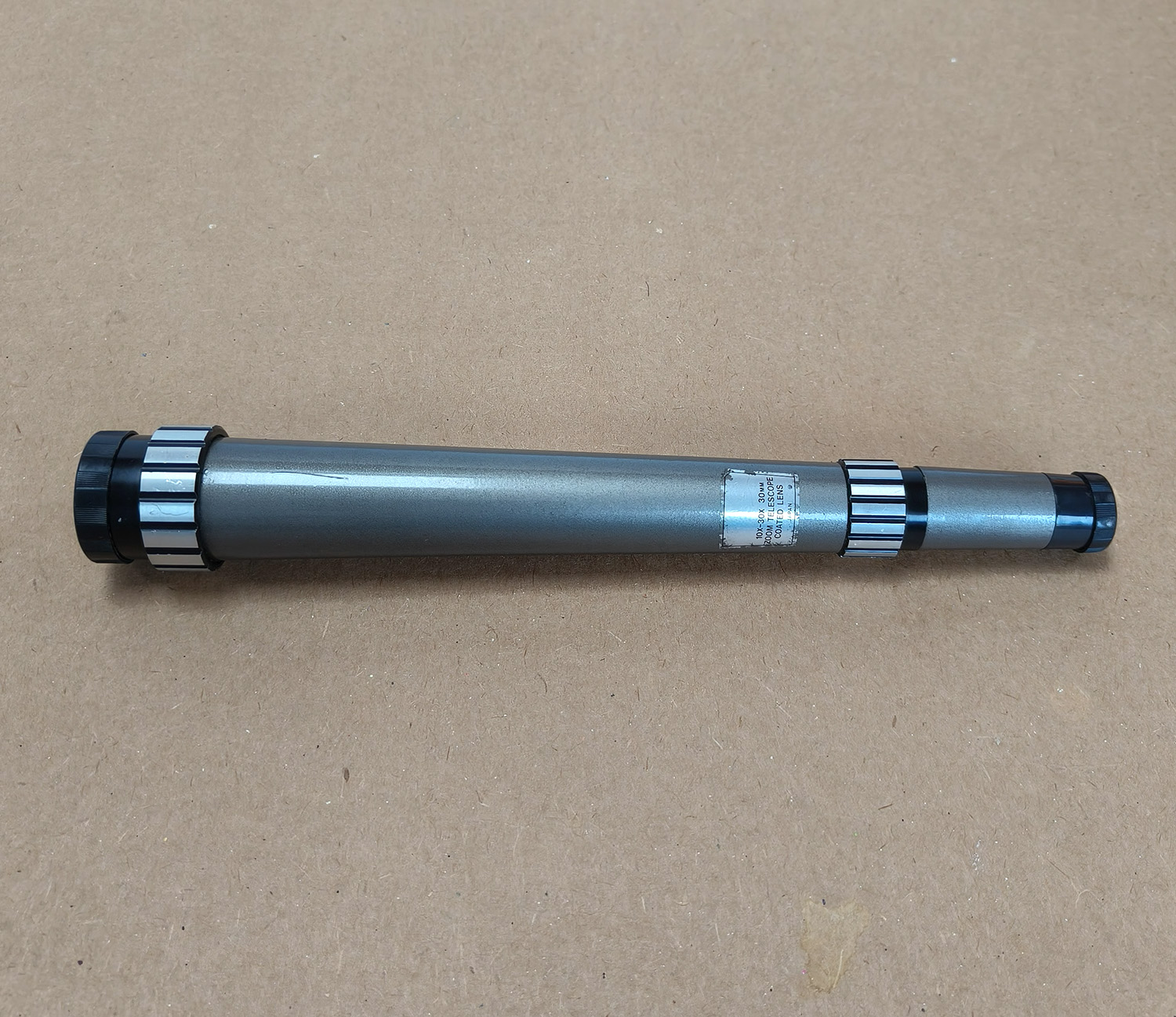 Vintage Japan 10–30×30 Zoom Telescope with Tripod & Box