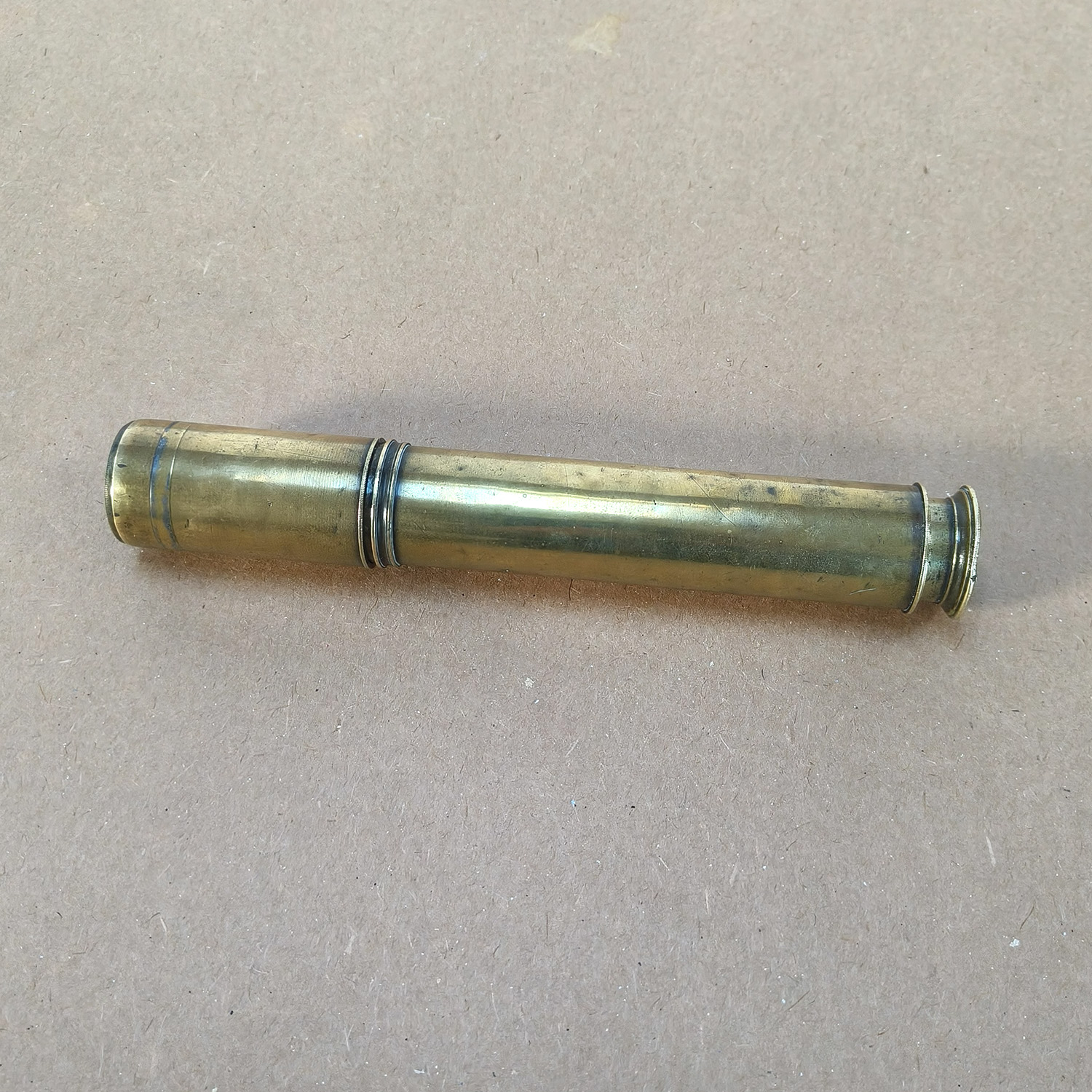 Antique Ross London Brass 2-Draw Telescope