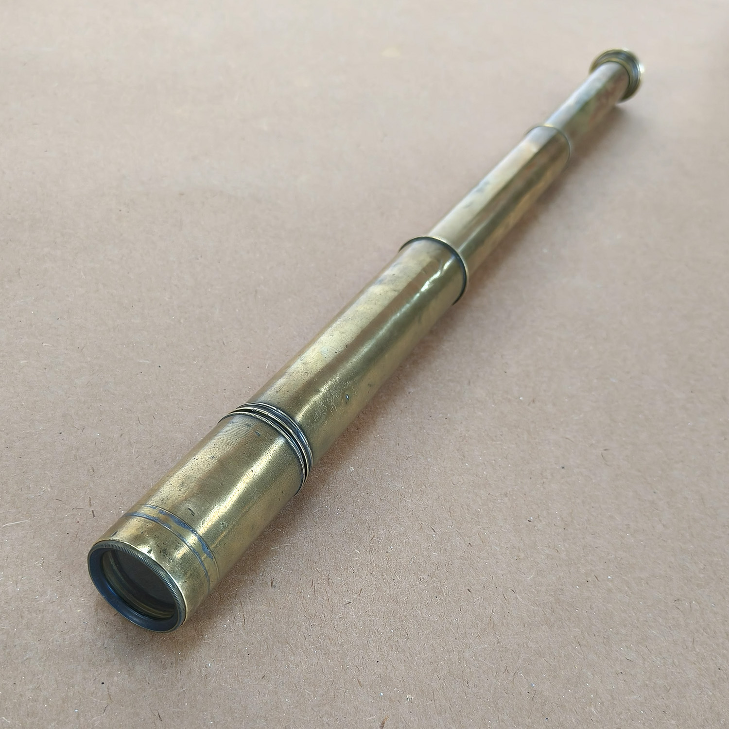 Antique Ross London Brass 2-Draw Telescope