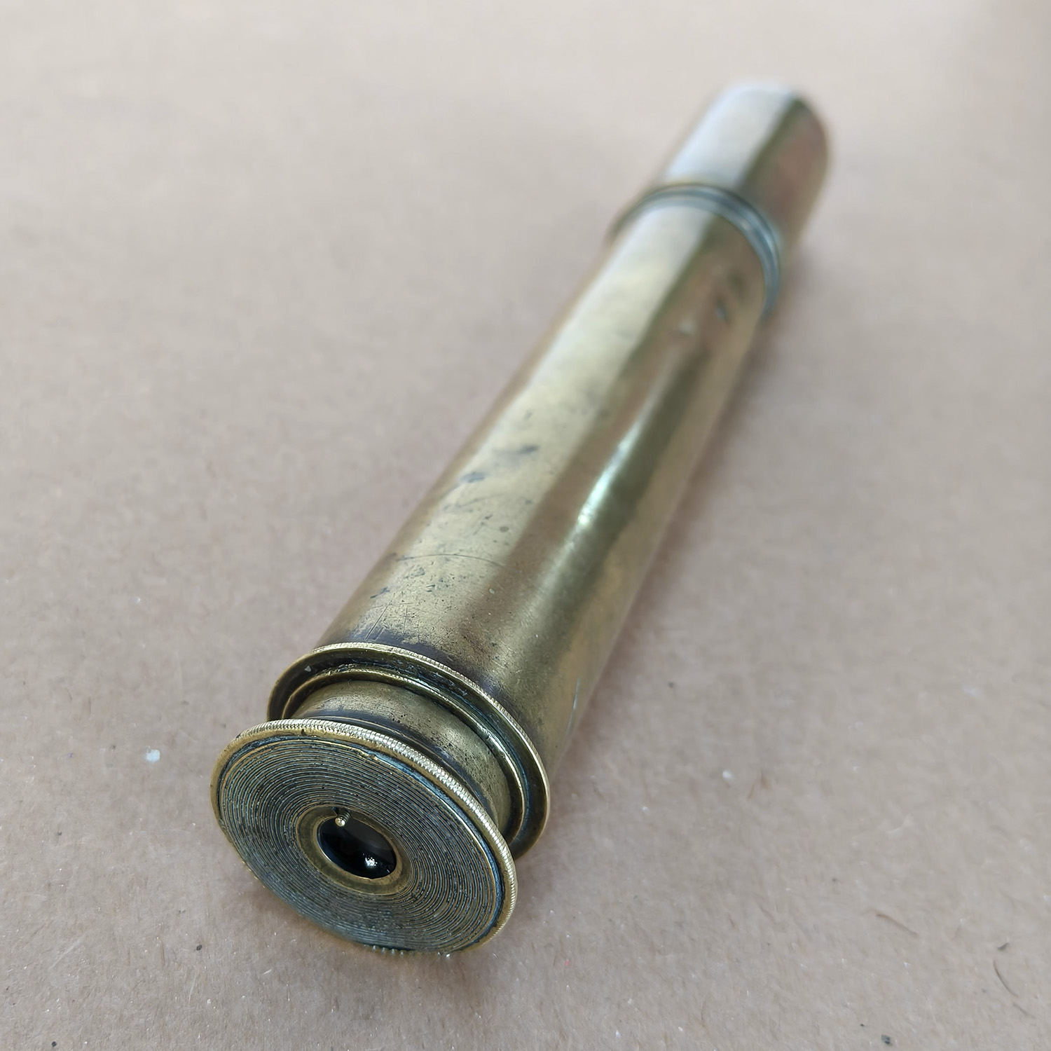 Antique Ross London Brass 2-Draw Telescope