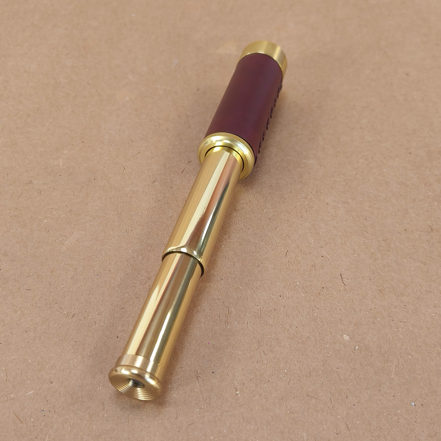 2-draw brass leather scope 30mm