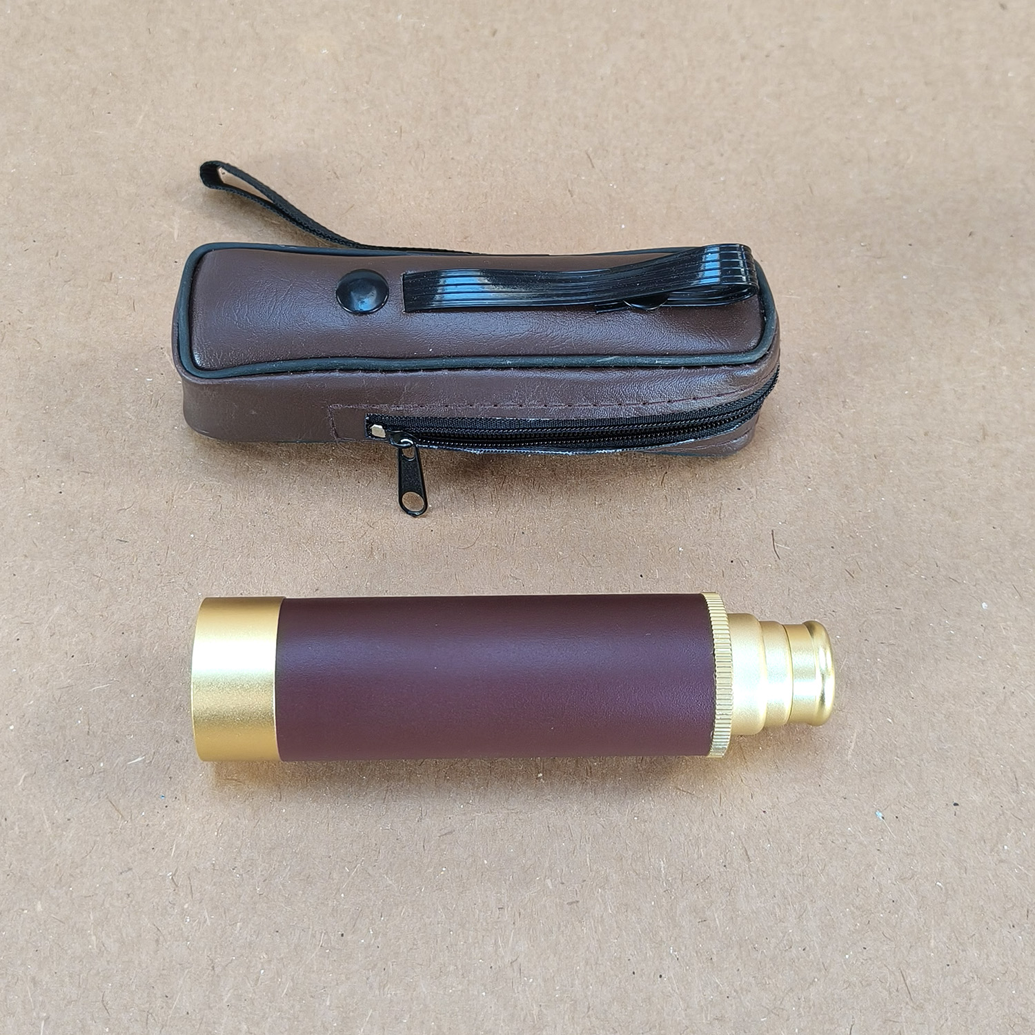 3-Draw Brass Spyglass / Pocket Telescope 25x30mm