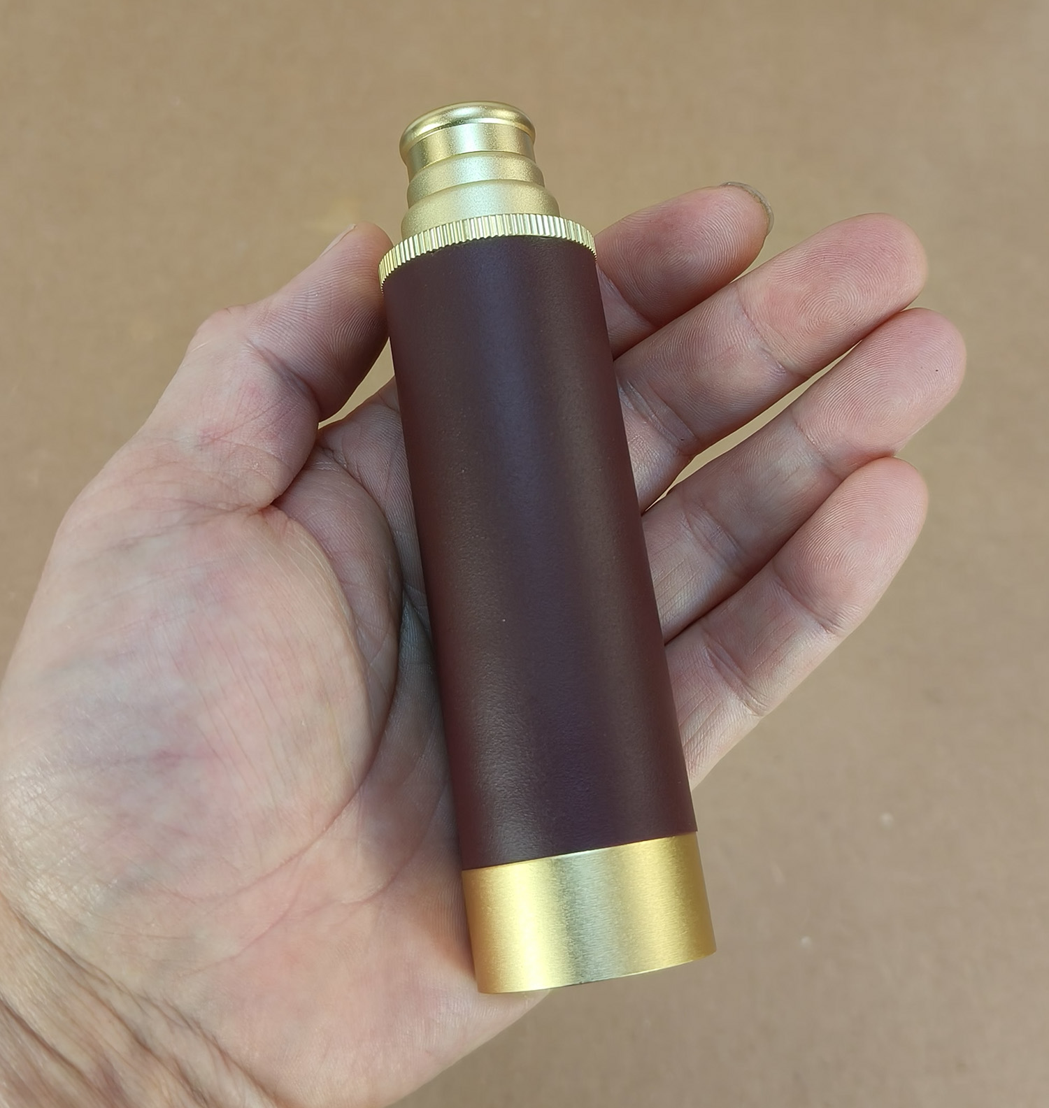 3-Draw Brass Spyglass / Pocket Telescope 25x30mm