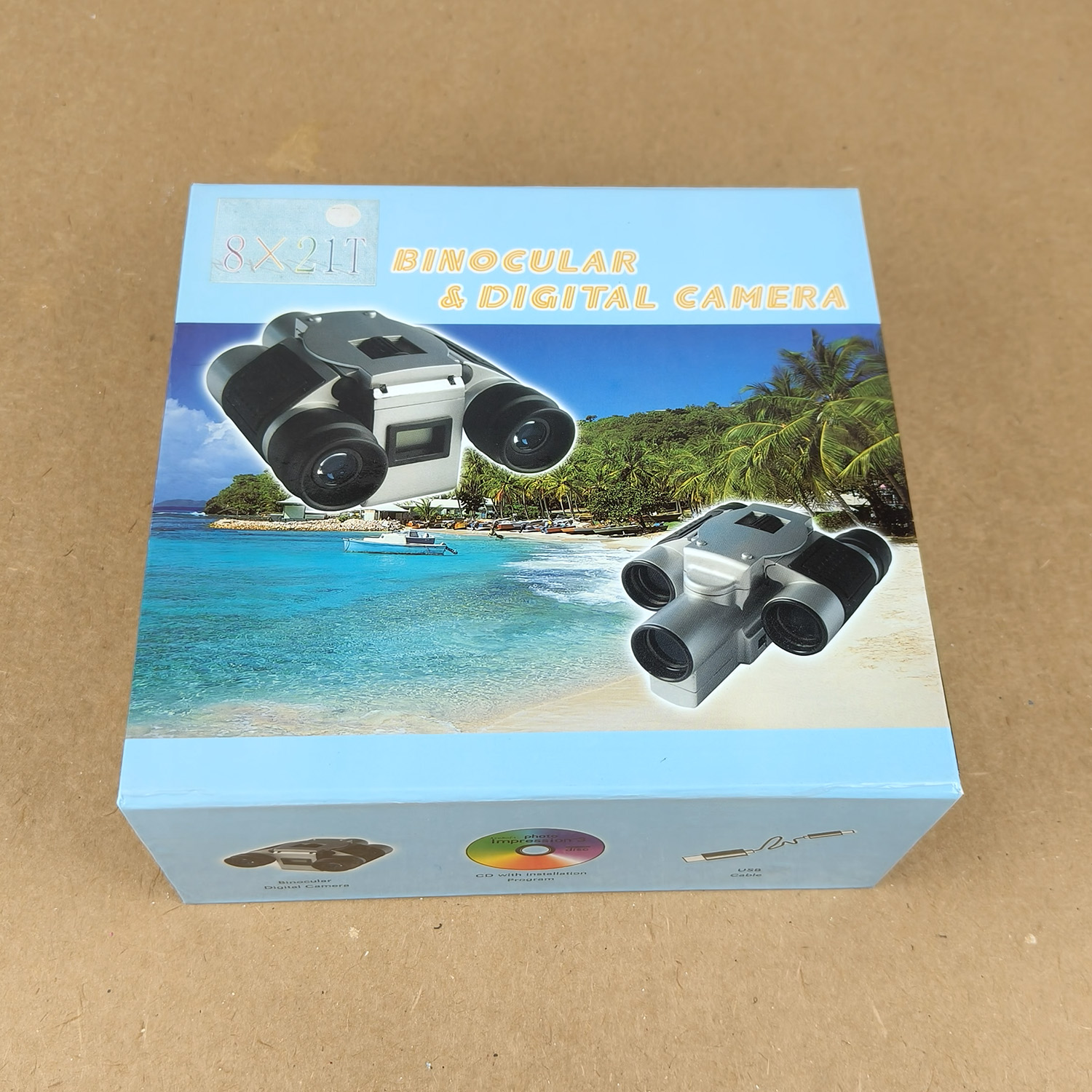 8x21 Digital Binocular Camera Combo