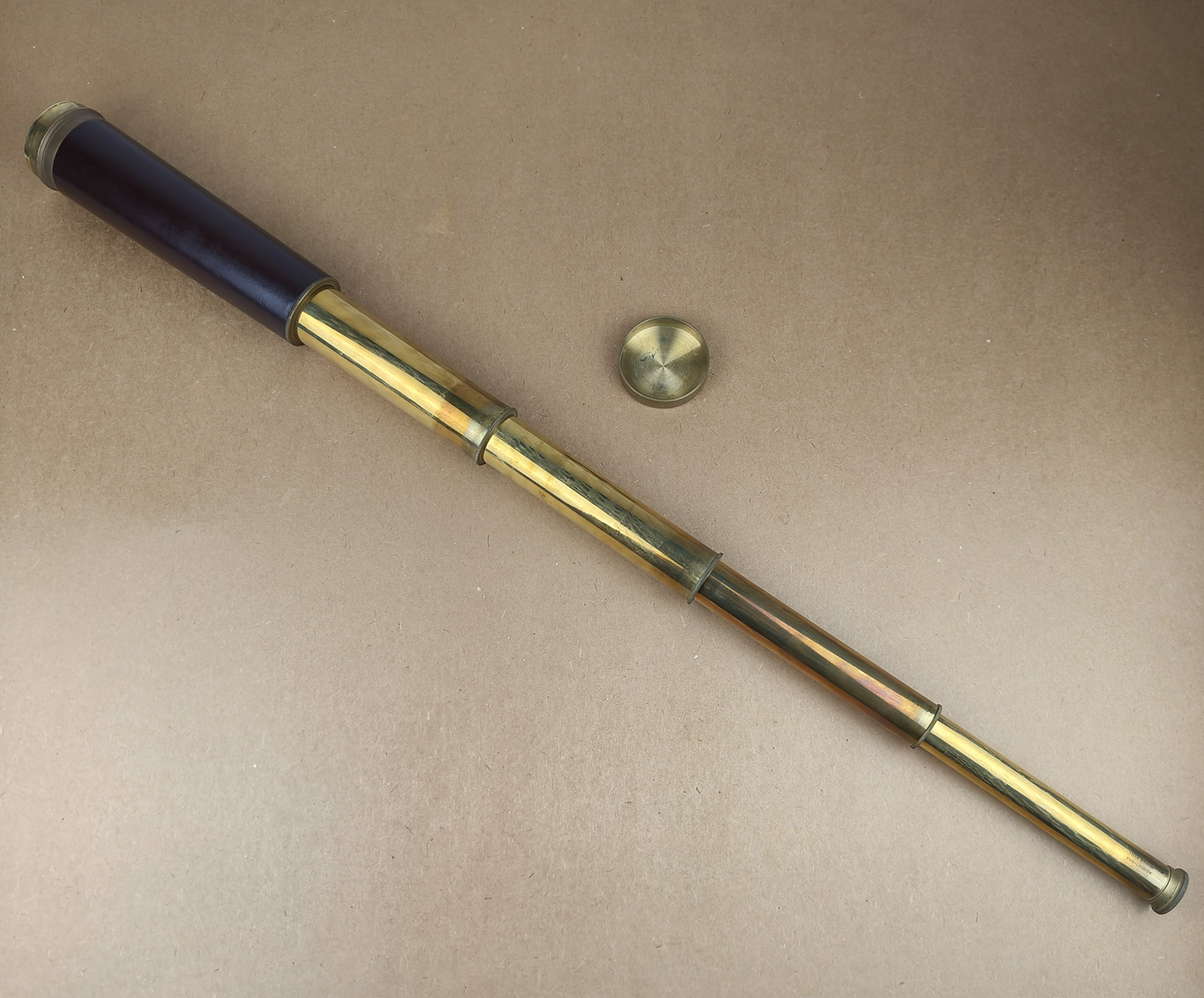 Vintage Brass 4-Draw Telescope by Thos Evans London