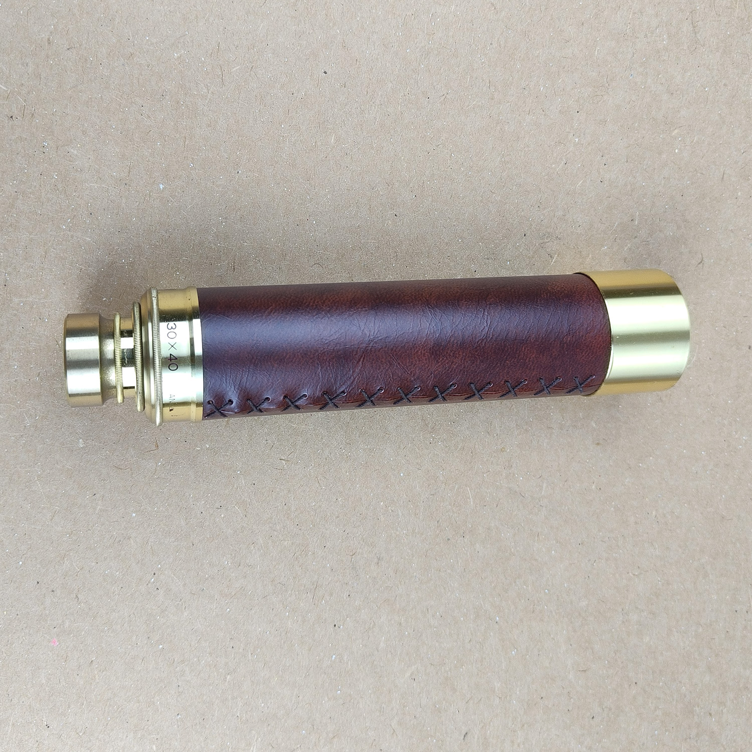 3-draw Brass Spyglass Telescope 30x40