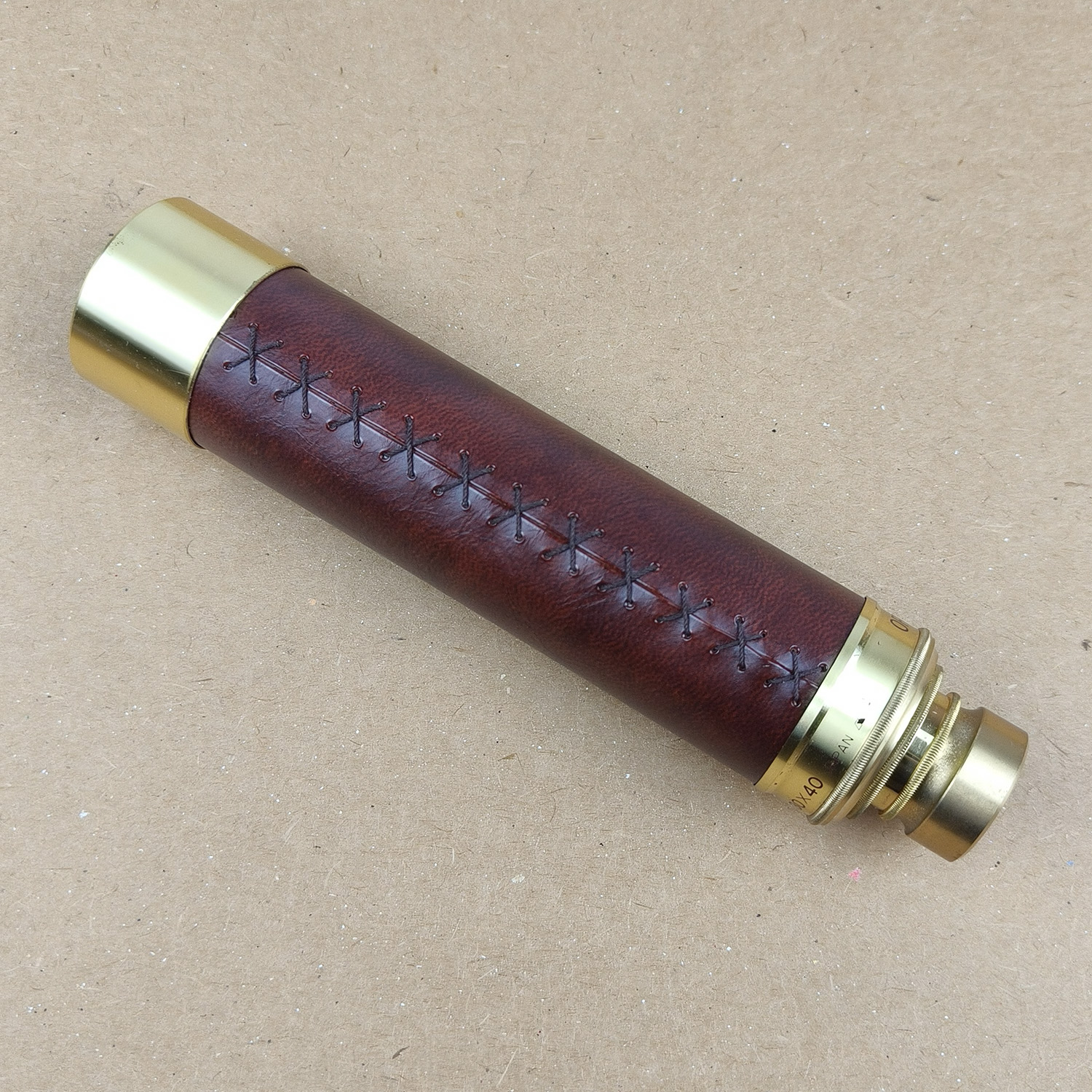 3-draw Brass Spyglass Telescope 30x40