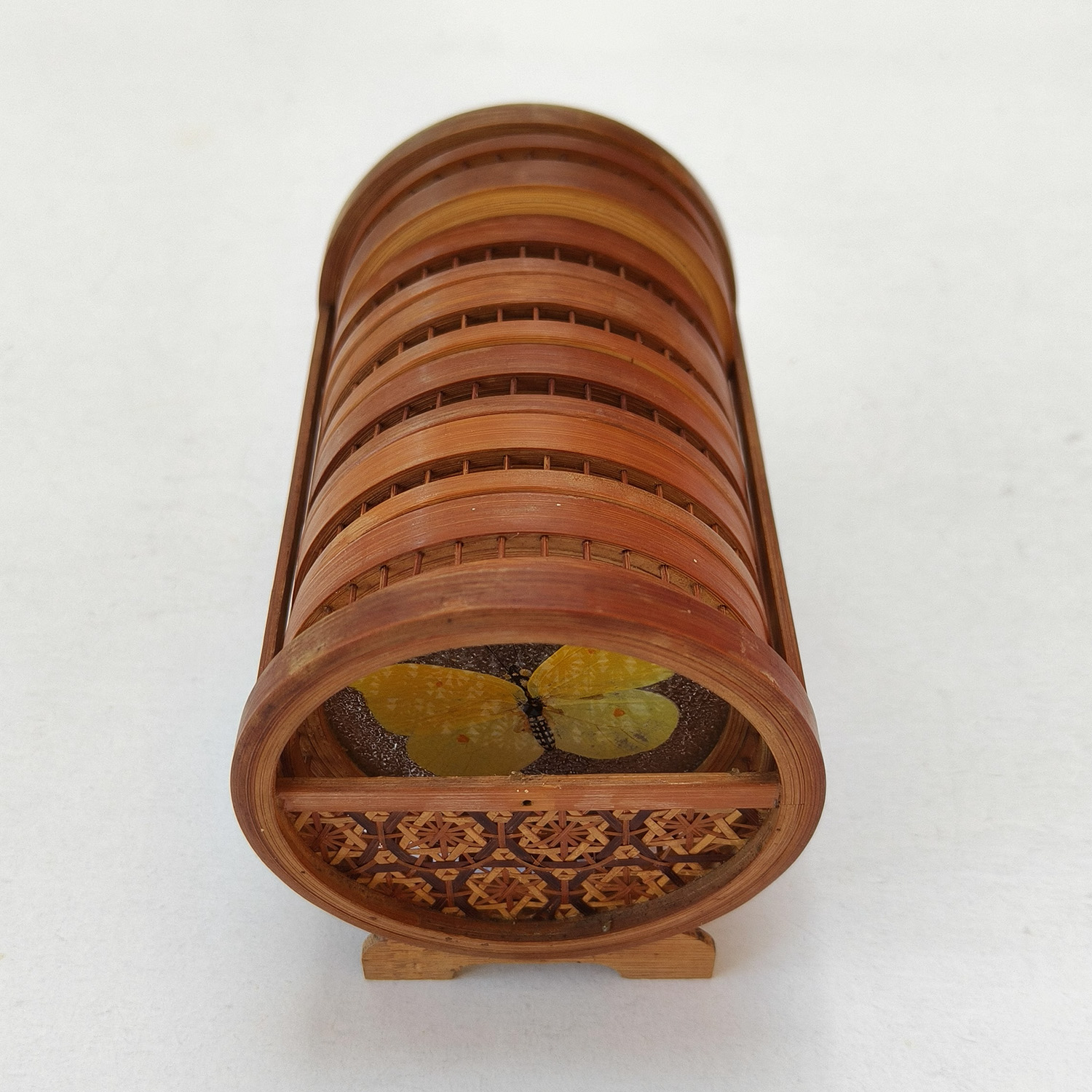 Bamboo Butterfly Coasters Set of 6 with Holder