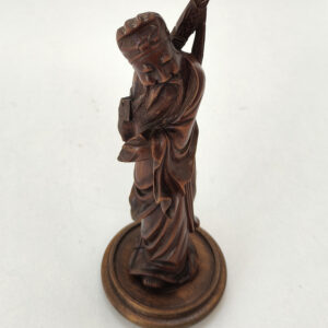 Chinese Wooden Hand-Carved Scholar