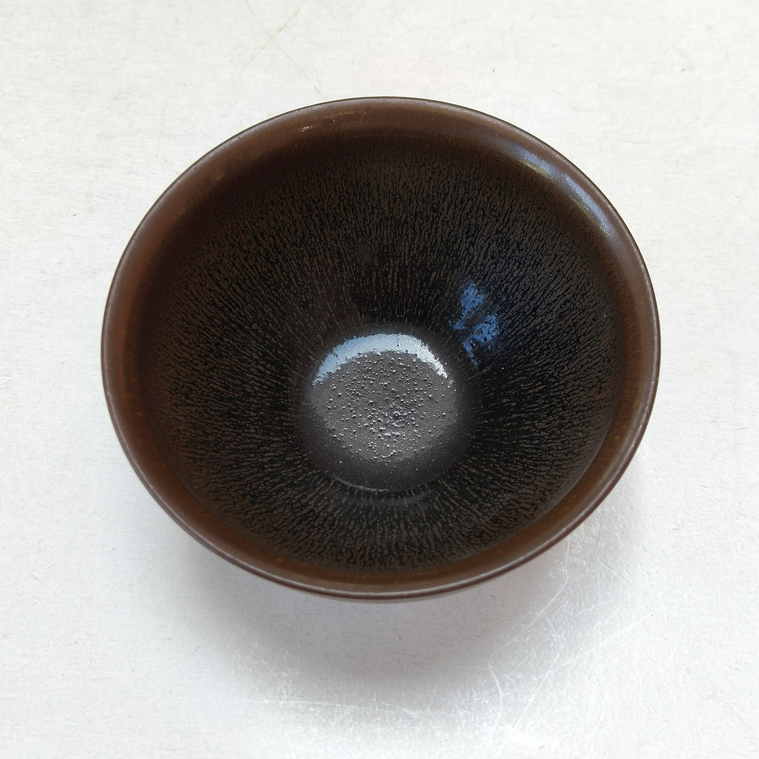 Chinese_Japanese Tenmoku Brown Black Glaze Tea Bowl